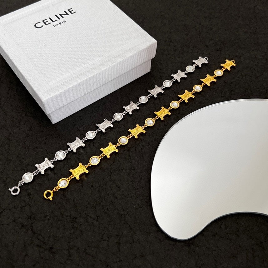 18K Celine Crystals Bracelet