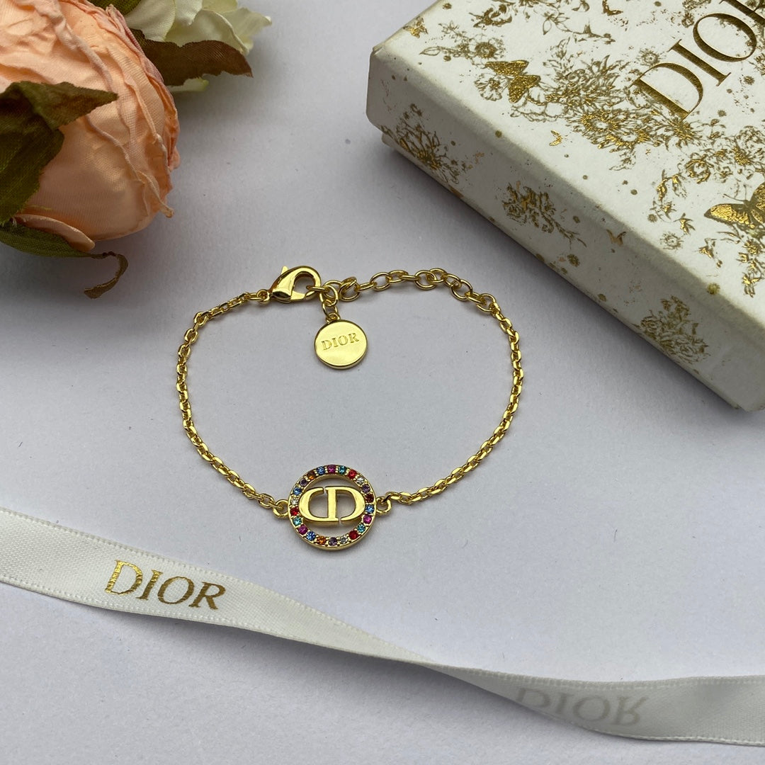 18K Petit Dior Multicolor Crystals Bracelet