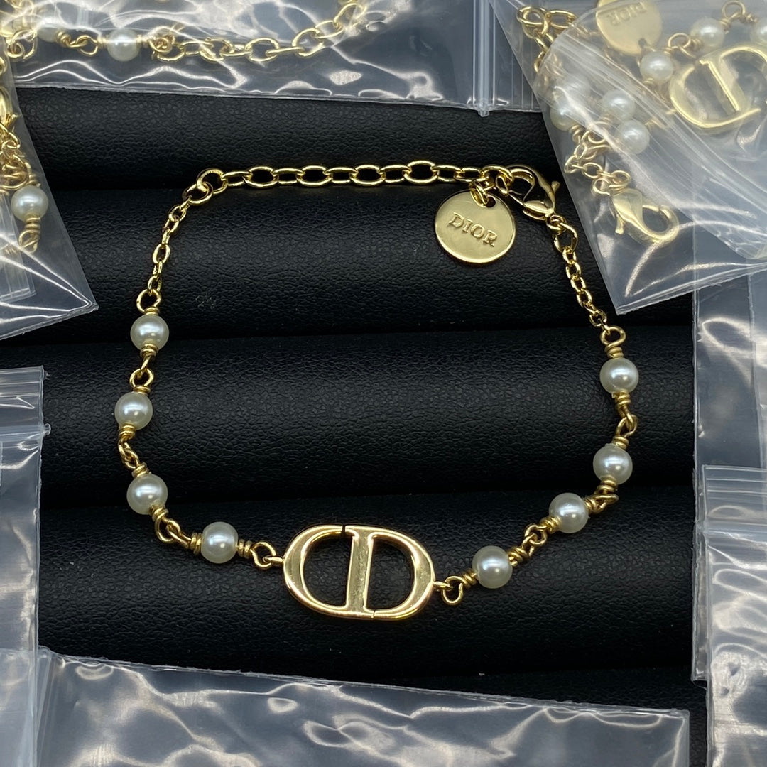 18K Petit Dior Pearls Bracelet