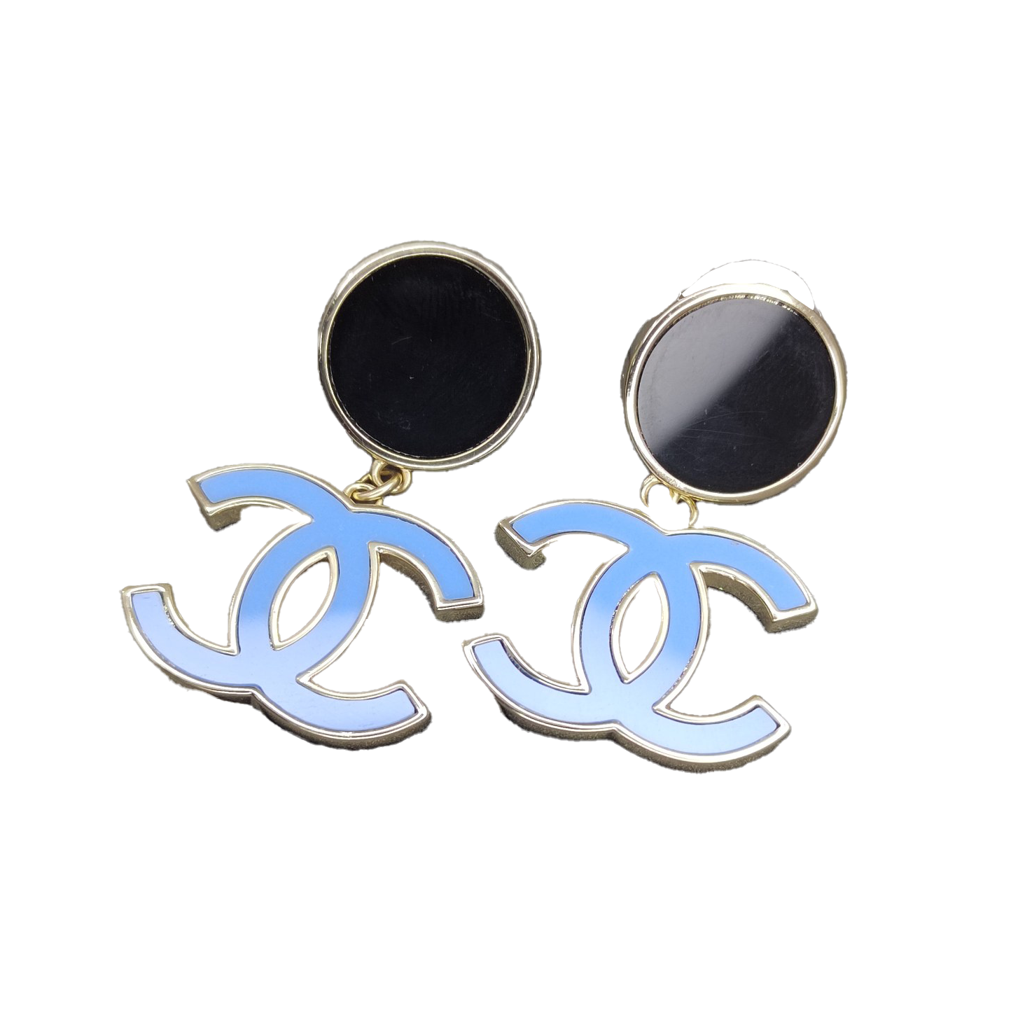 18K Classic Blue  Chanel Dangle Earrings