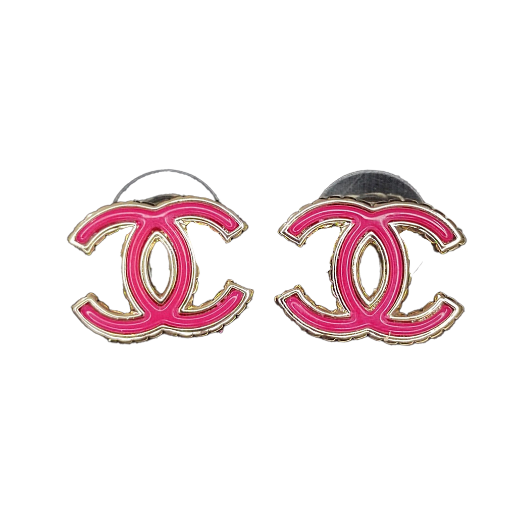 18K  Chanel Pink Earrings