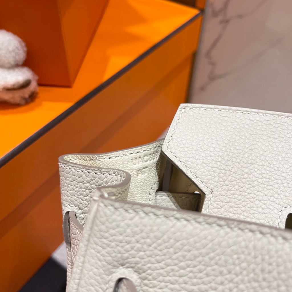 HERMES BIRKIN 30CM CREAMY WHITE TOGO LEATHER SILVER HARDWARE