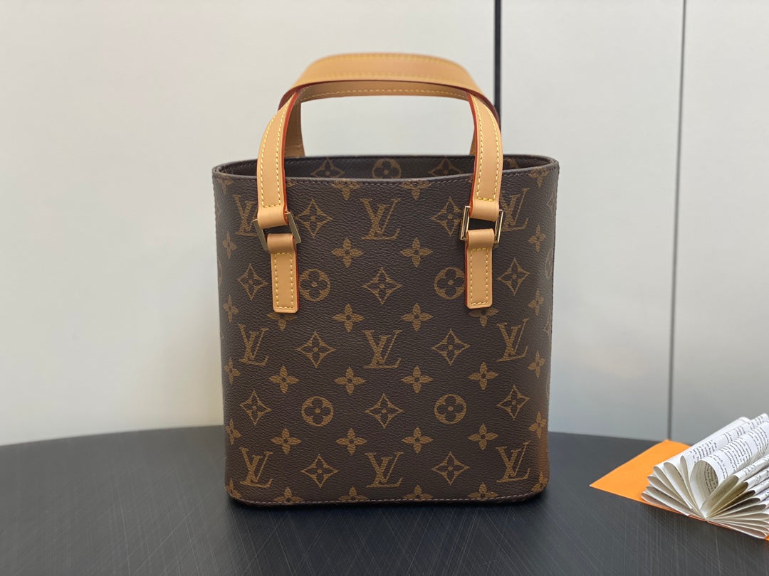 LOUIS VUITTON LUCO SHOULDER TOTE BAG 23 MONOGRAM LEATHER BROWN