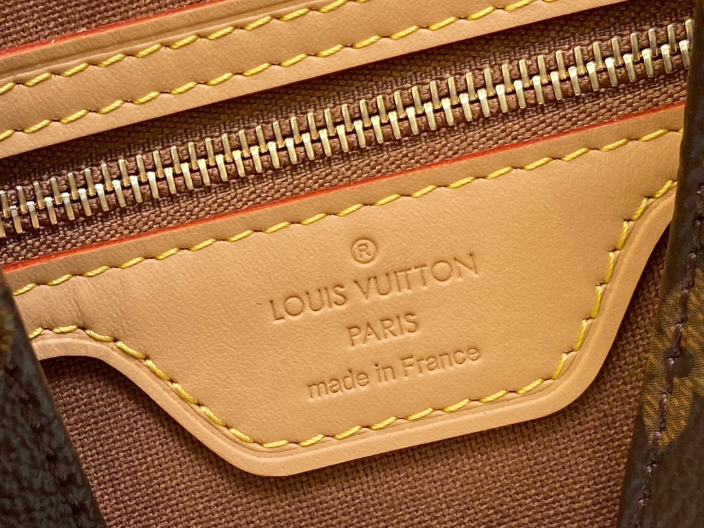 LOUIS VUITTON LUCO SHOULDER TOTE BAG 23 MONOGRAM LEATHER BROWN