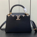 LOUIS VUITTON CAPUCINES MM 31 BLACK TAURILLON GOLD HARDWARE