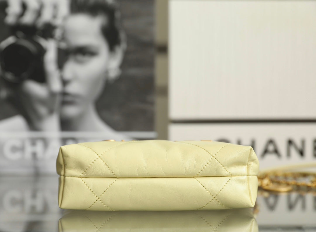 CHANEL 22 ANTIBA HOBO BAG BEIGE 20CM