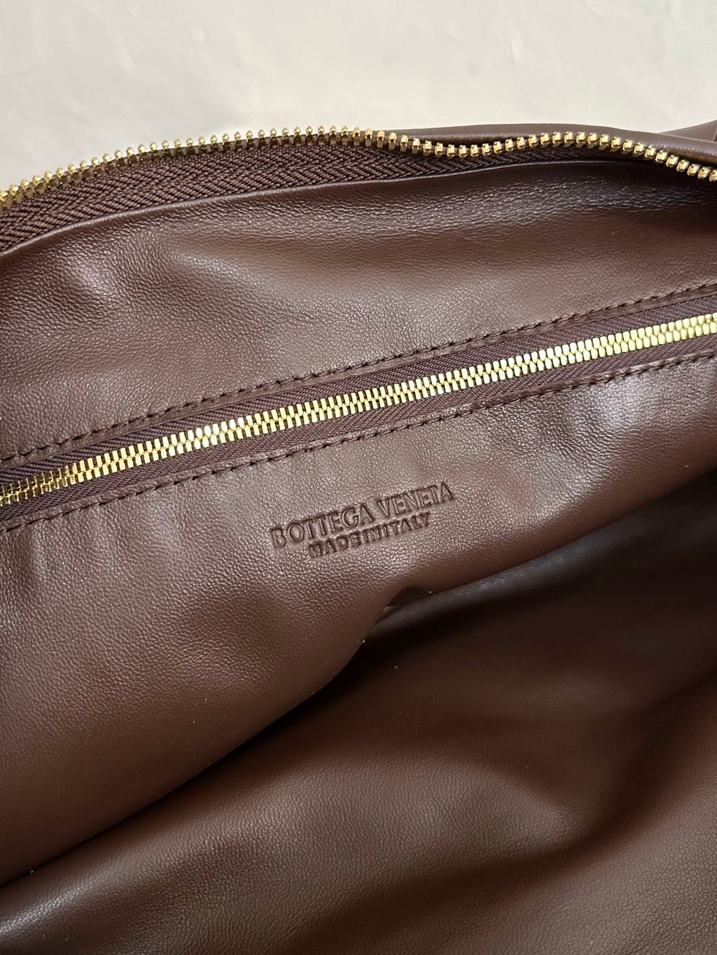 BOTTEGA VENETA SMALL JODIE 48CM CHOCOLATE SUEDE LEATHER