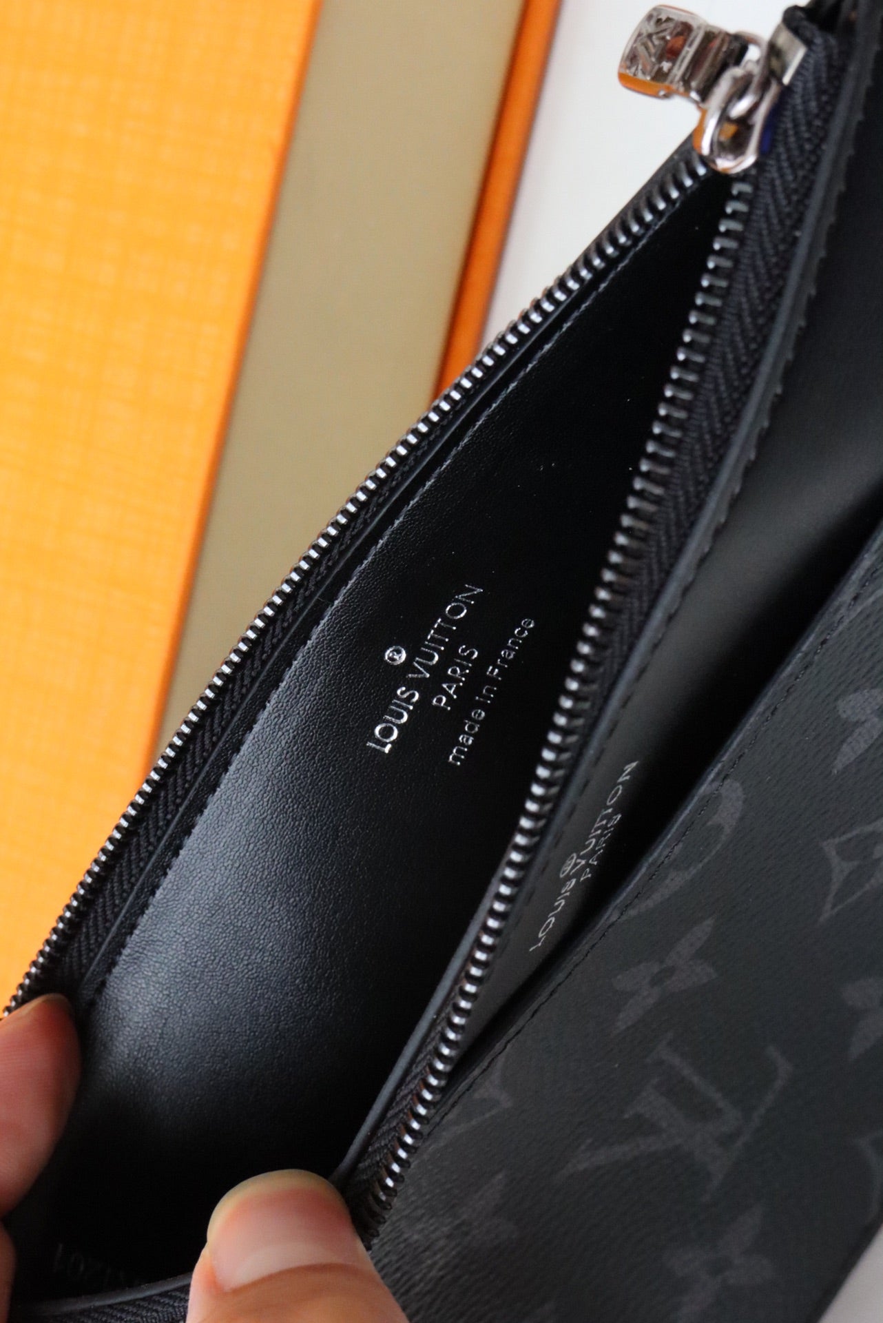 LOUIS VUITTON LV SLIM PURSE BLUE MONOGRAM CANVAS 20CM