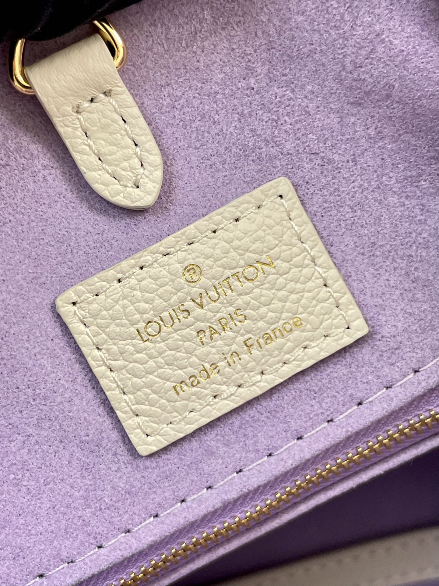 LOUIS VUITTON ONTHEGO 35 WHITE PURPLE MONOGRAM CANVAS