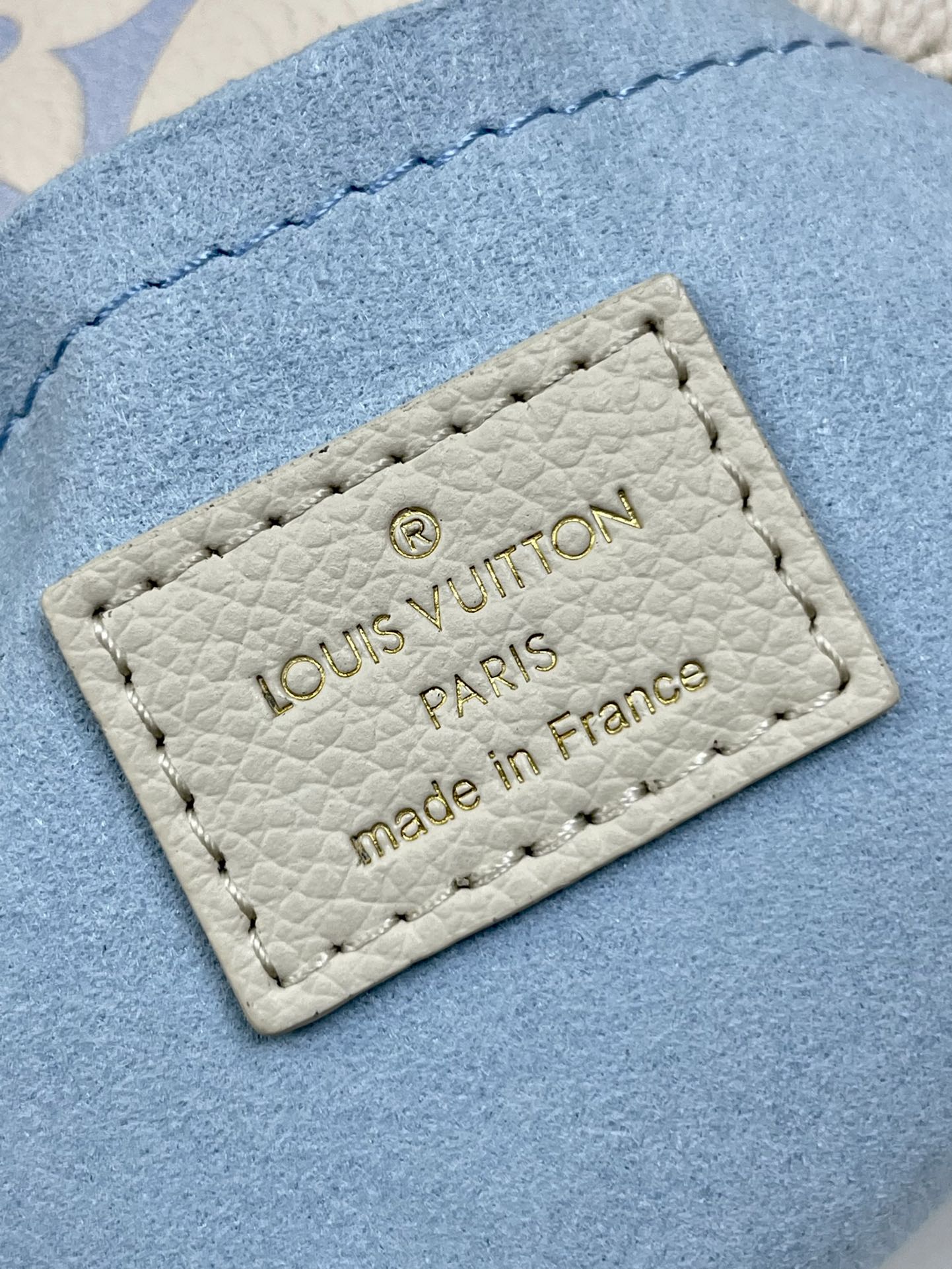 LOUIS VUITTON SPEEDY 20.5 WHITE BLUE MONOGRAM CANVAS