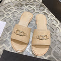 CHANEL Mules Beige Shiny Calfskin