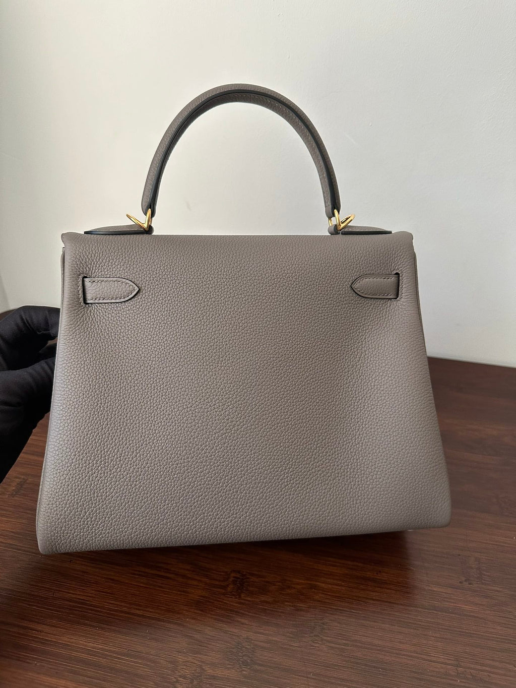 HERMES KELLY 28CM ETAIN TOGO GOLD HARDWARE