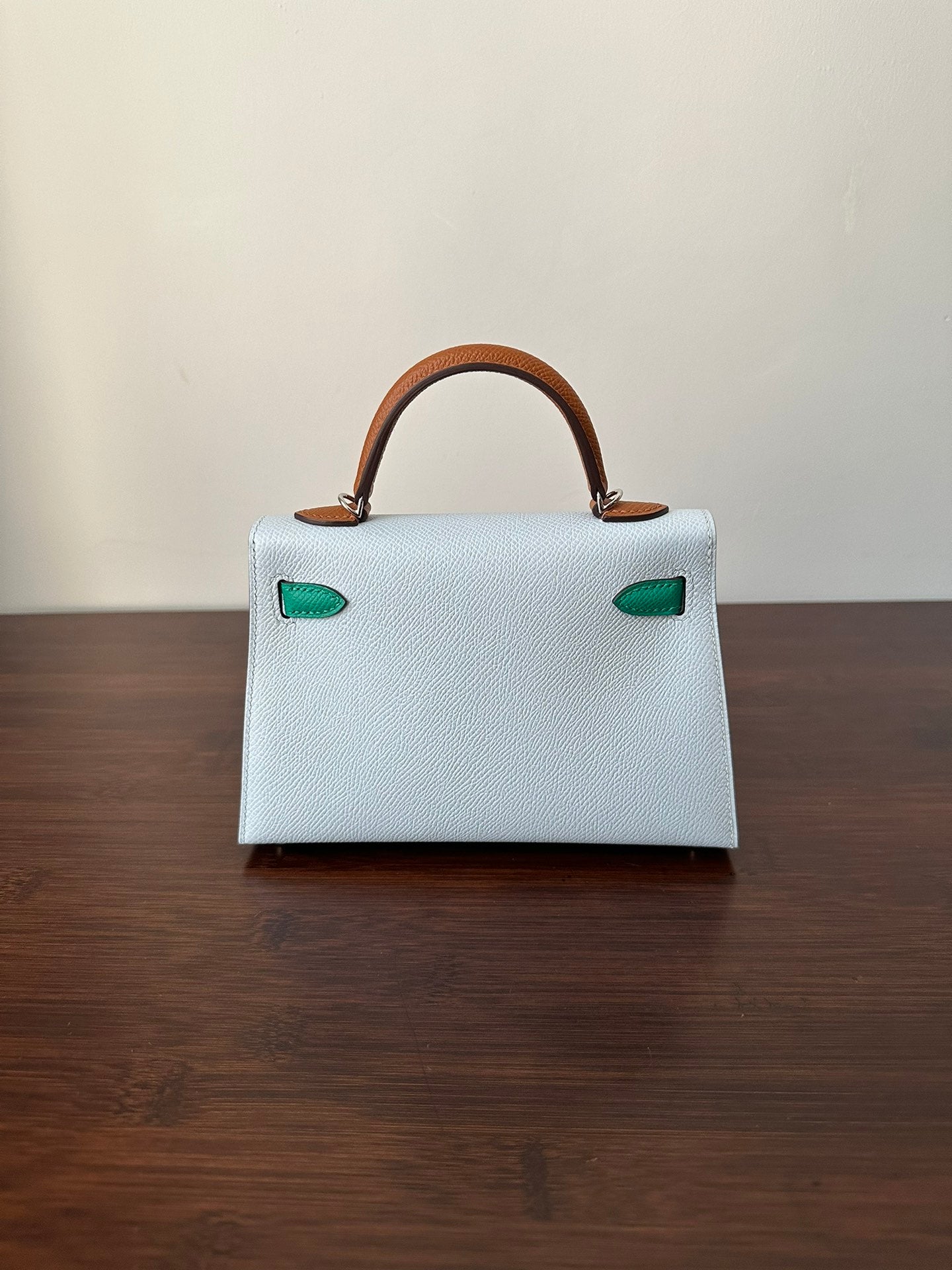 HERMES KELLY MINI 20 CLOUD BLUE EPSOM SILVER HARDWARE