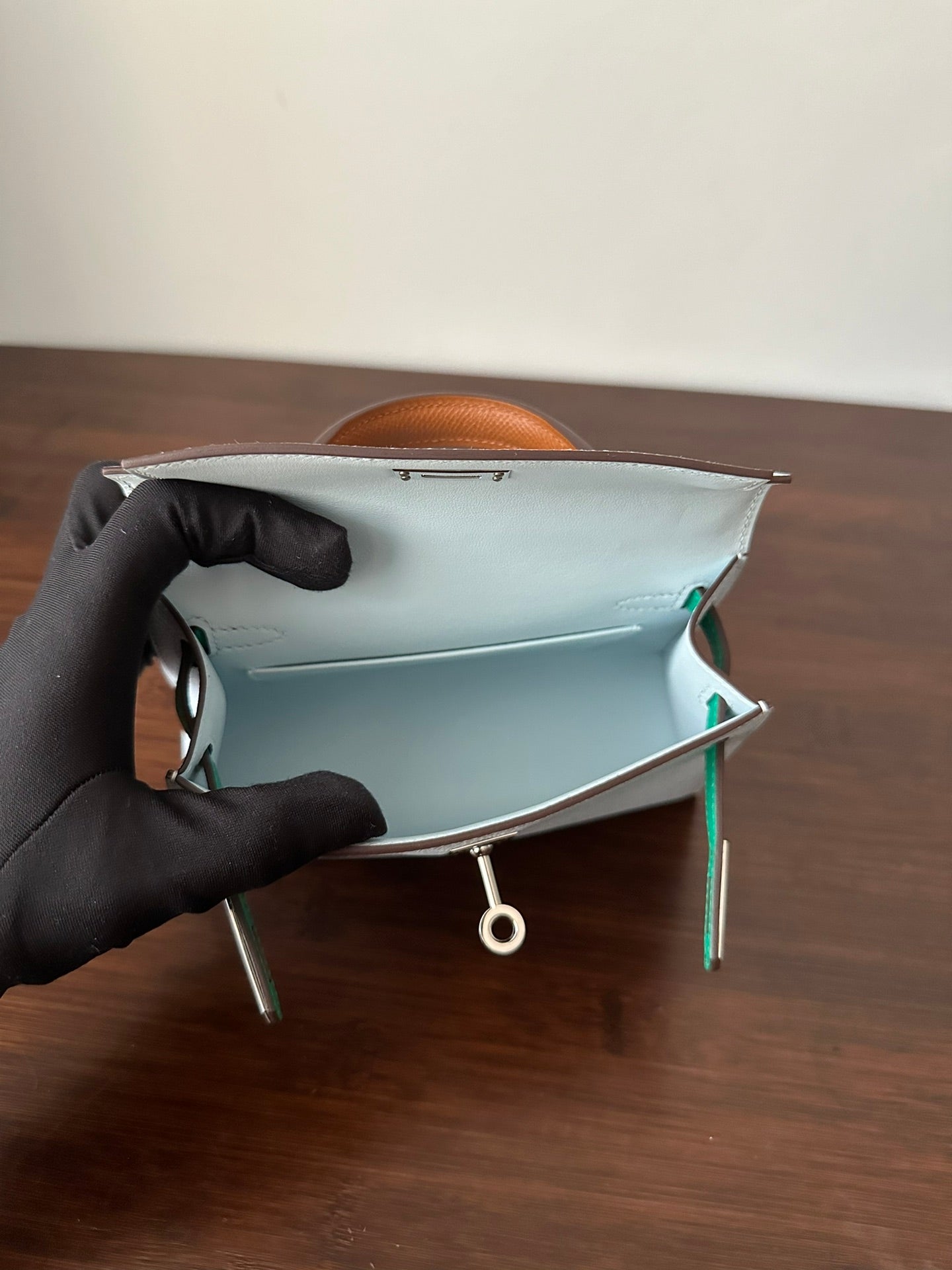 HERMES KELLY MINI 20 CLOUD BLUE EPSOM SILVER HARDWARE