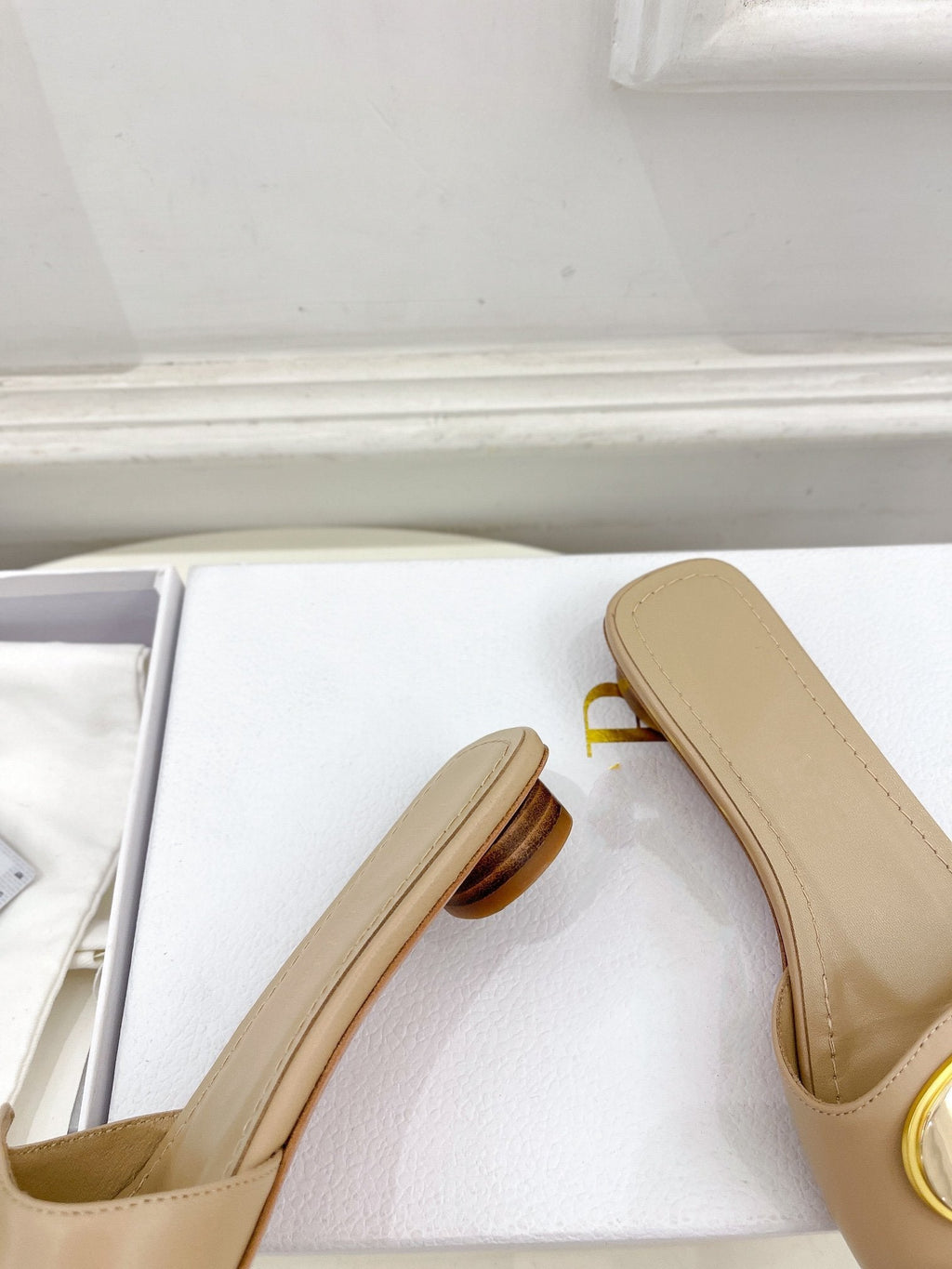 DIOR CD FOREVER HEELED 1.5CM BEIGE