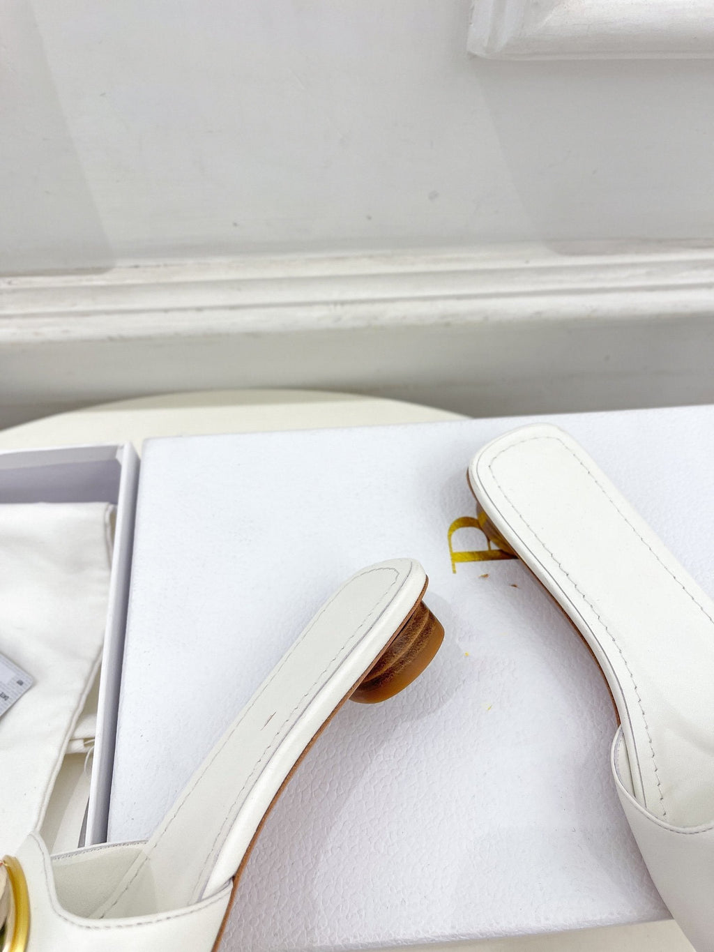 DIOR CD FOREVER HEELED 1.5CM WHITE