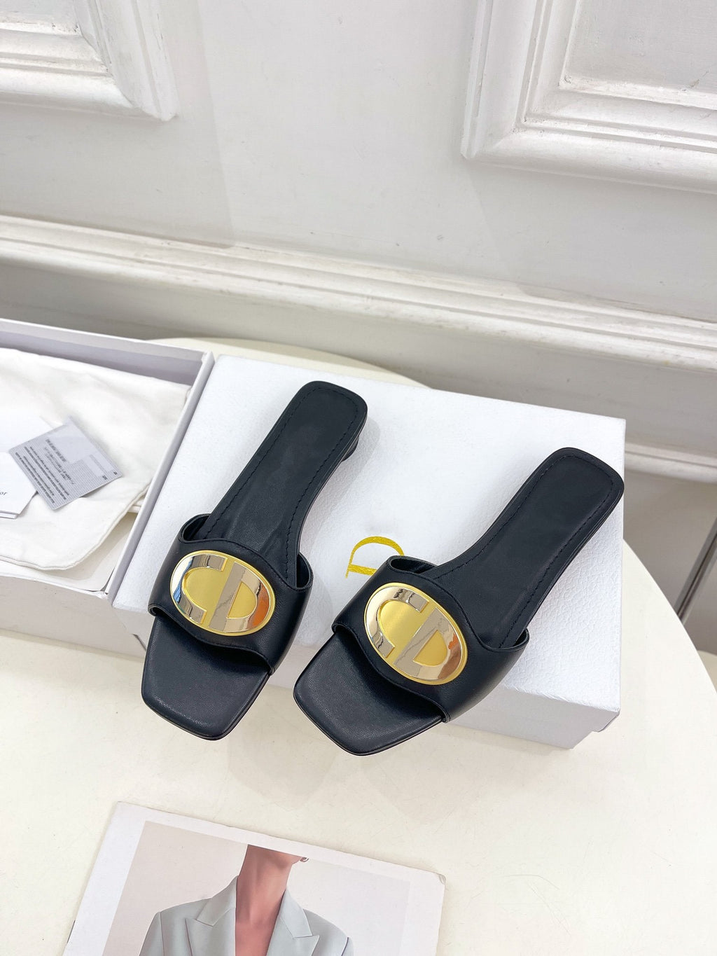 DIOR CD FOREVER HEELED 1.5CM BLACK