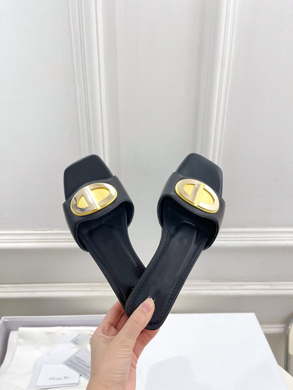 DIOR CD FOREVER HEELED 1.5CM BLACK