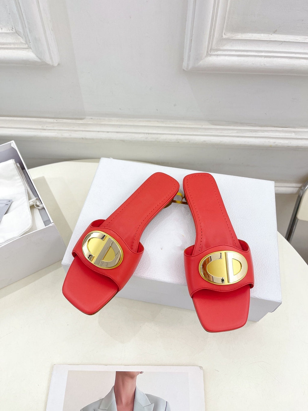 DIOR CD FOREVER HEELED 1.5CM RED
