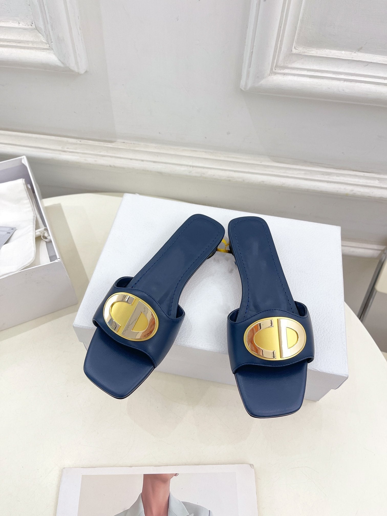 DIOR CD FOREVER HEELED 1.5CM BLUE