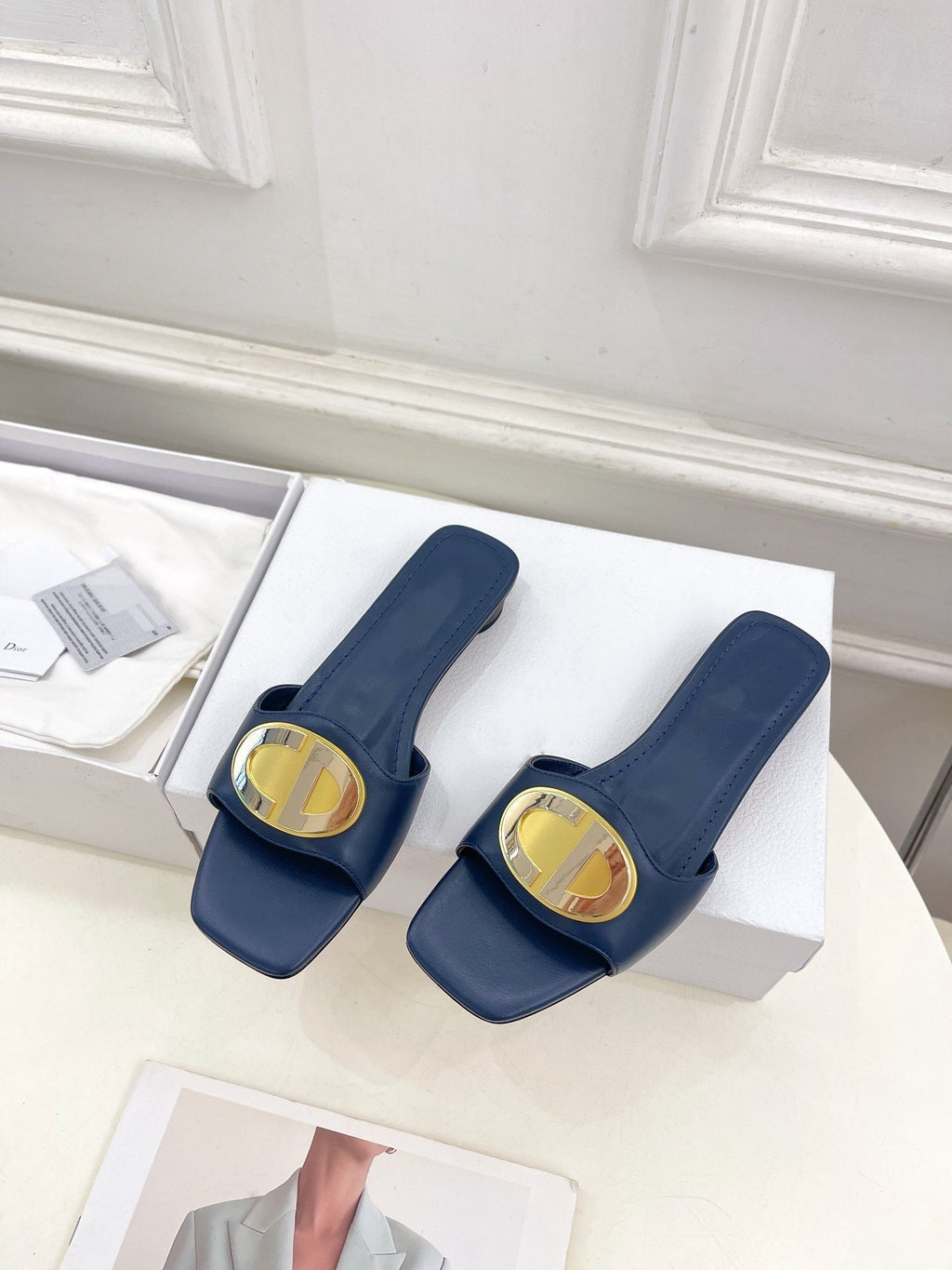 DIOR CD FOREVER HEELED 1.5CM BLUE