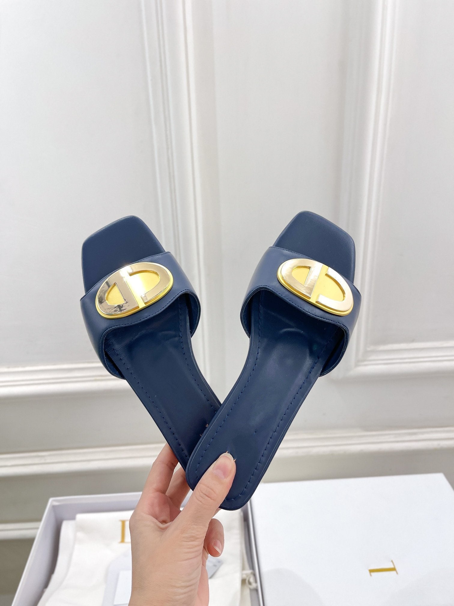 DIOR CD FOREVER HEELED 1.5CM BLUE