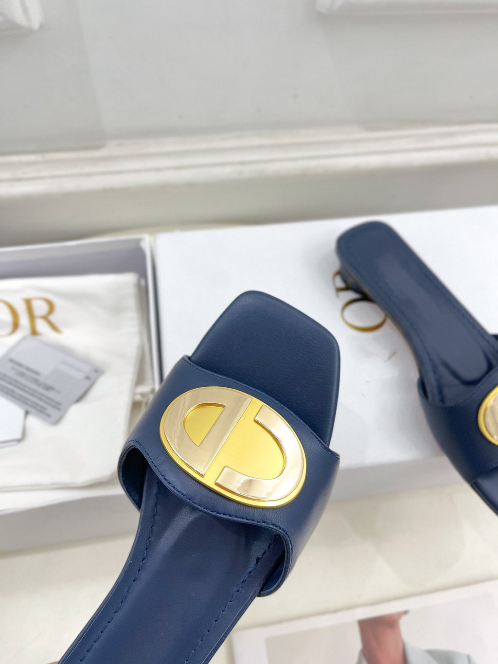 DIOR CD FOREVER HEELED 1.5CM BLUE