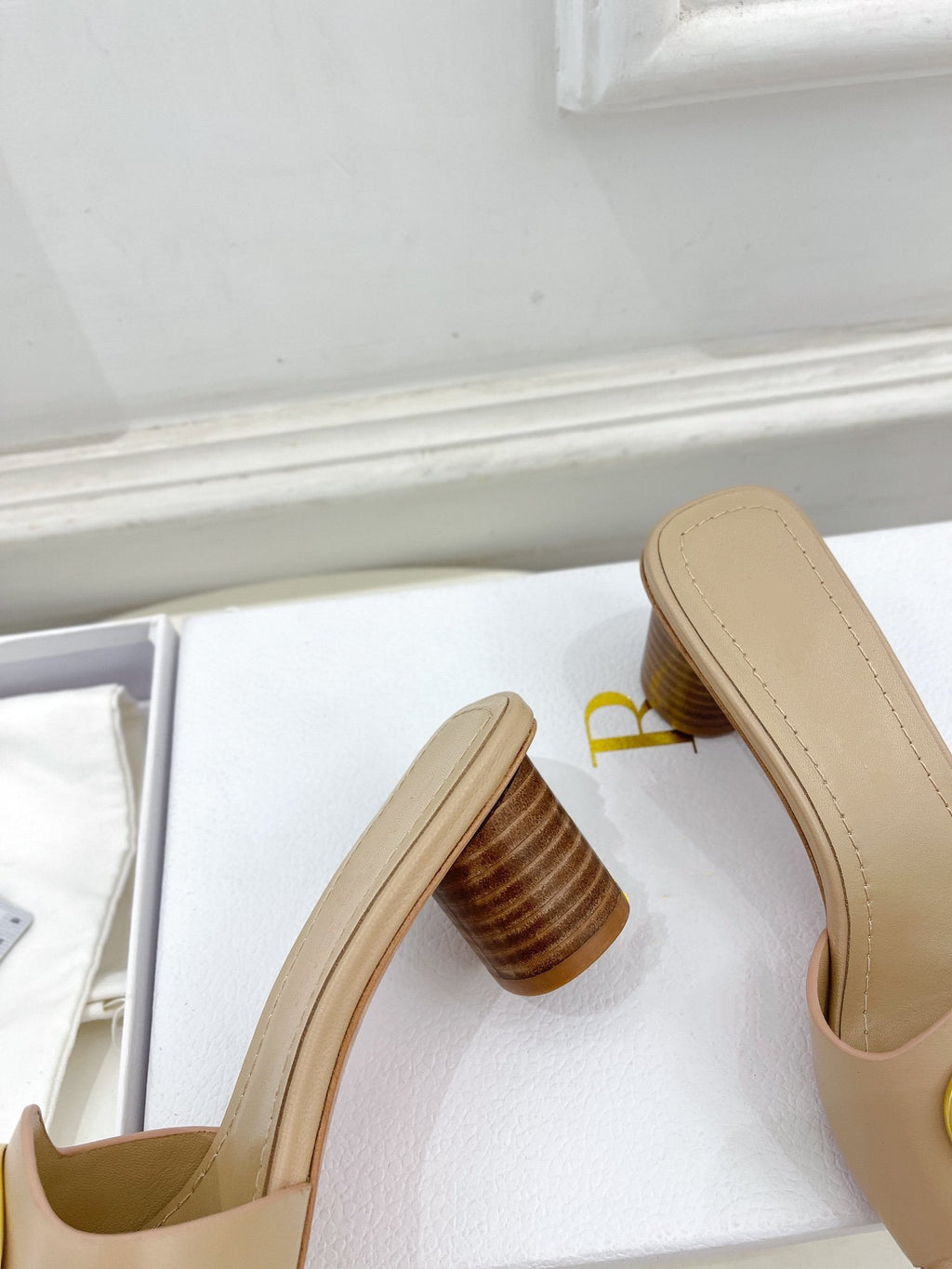 DIOR CD FOREVER HEELED 5CM BEIGE