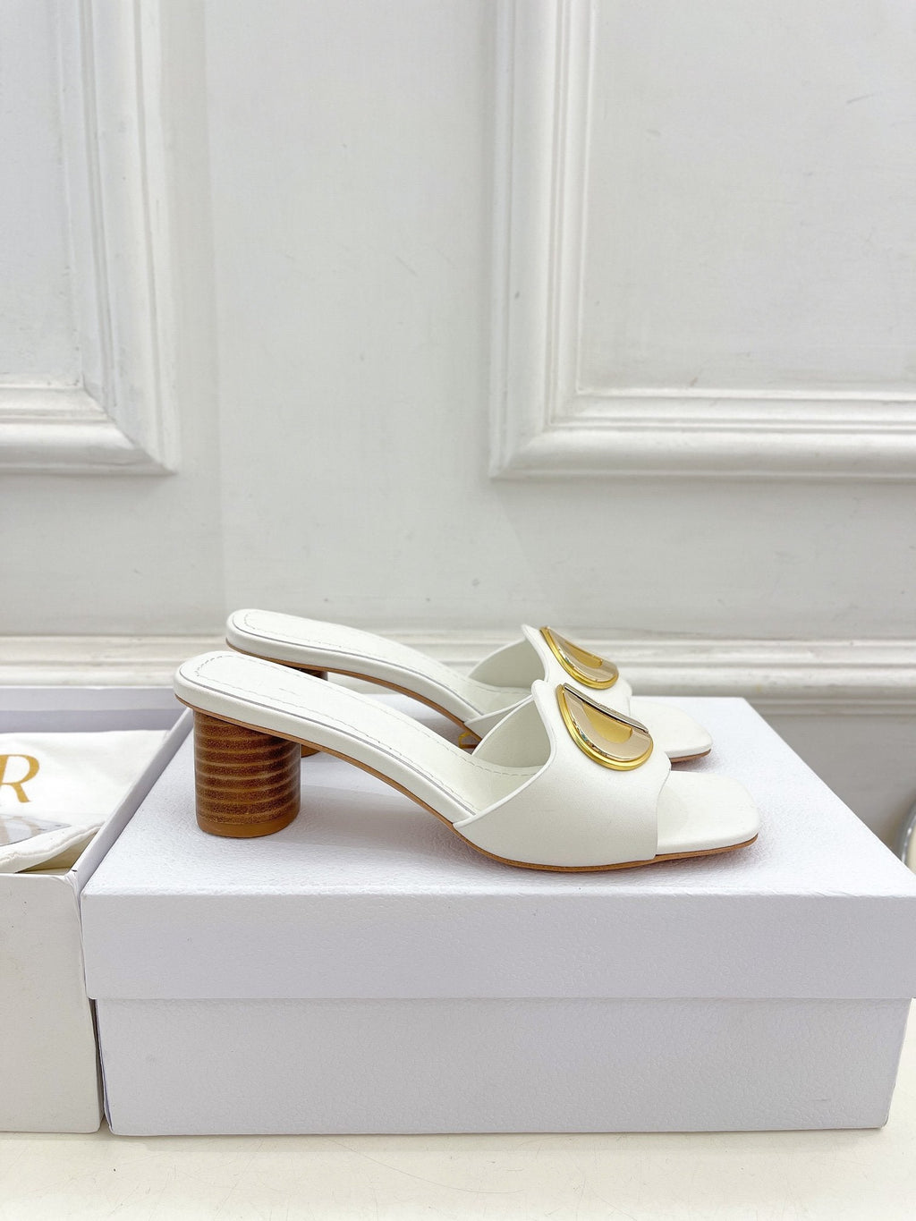 DIOR CD FOREVER HEELED 5CM WHITE