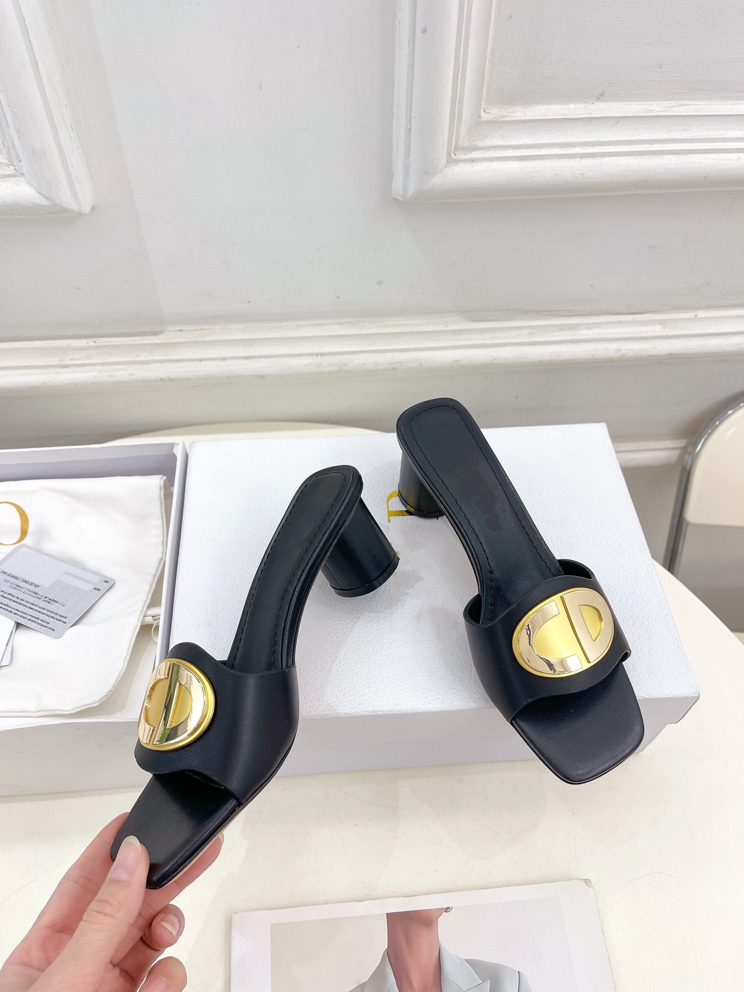 DIOR CD FOREVER HEELED 5CM BLACK