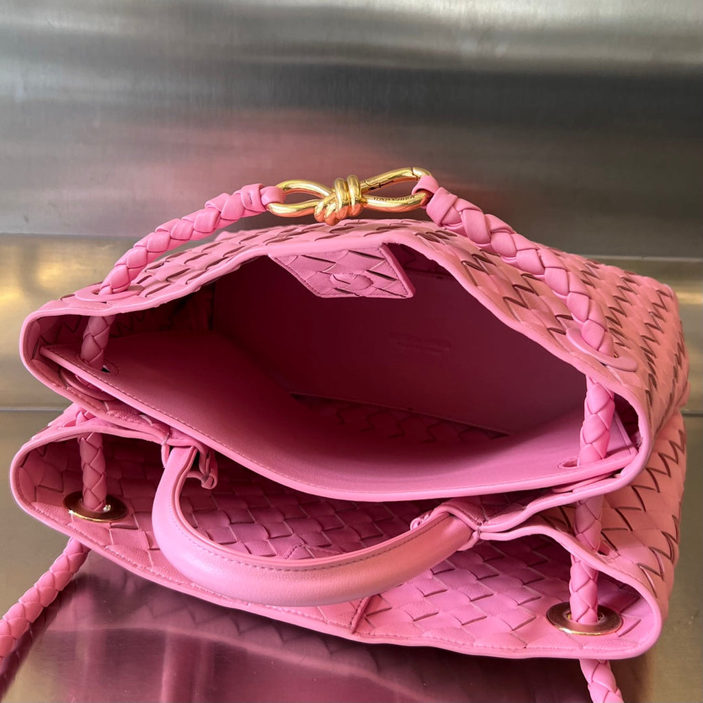 BOTTEGA VENETA MEDIUM ANDIAMO 32CM PINK LAMBSKIN
