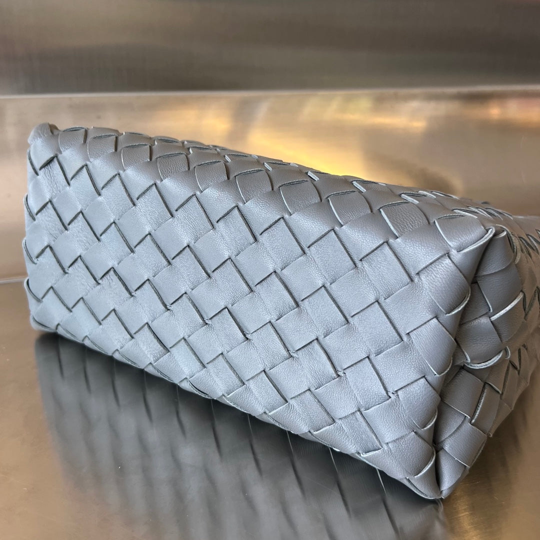 BOTTEGA VENETA SMALL ANDIAMO 25CM DARK GREY LAMBSKIN