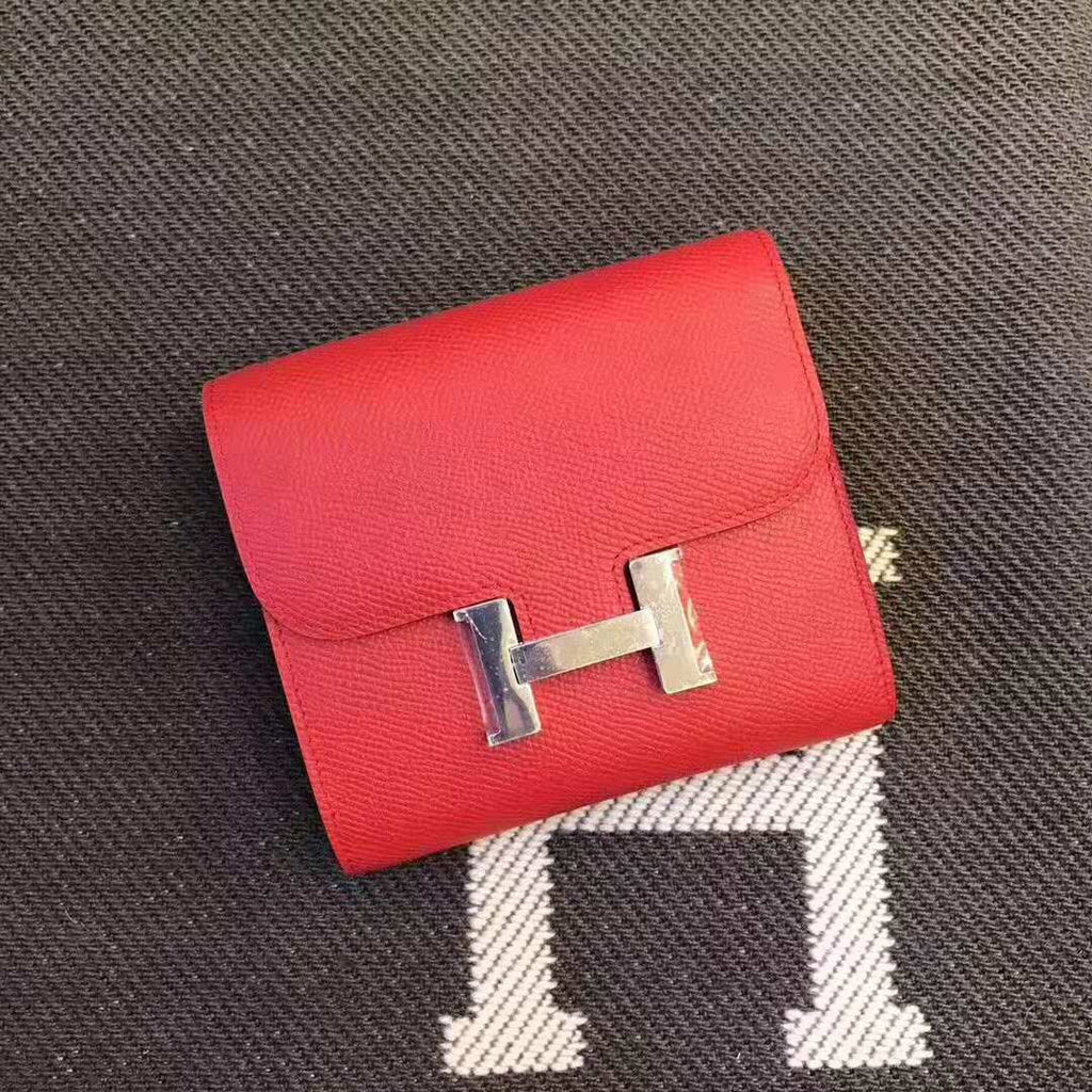 HERMES Constance 13 Red Epsom Shw