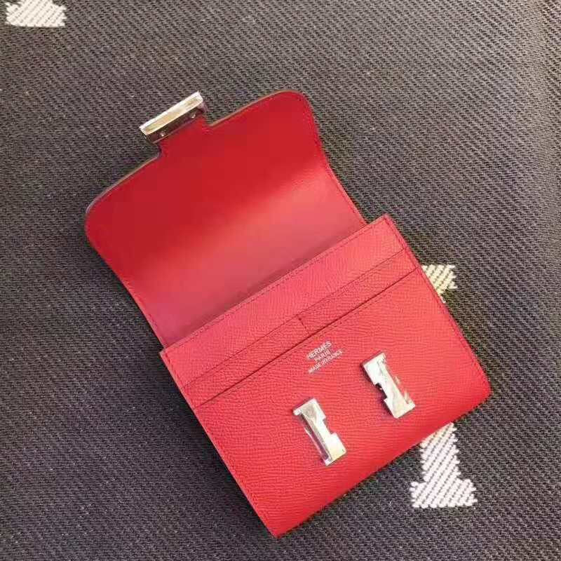 HERMES Constance 13 Red Epsom Shw