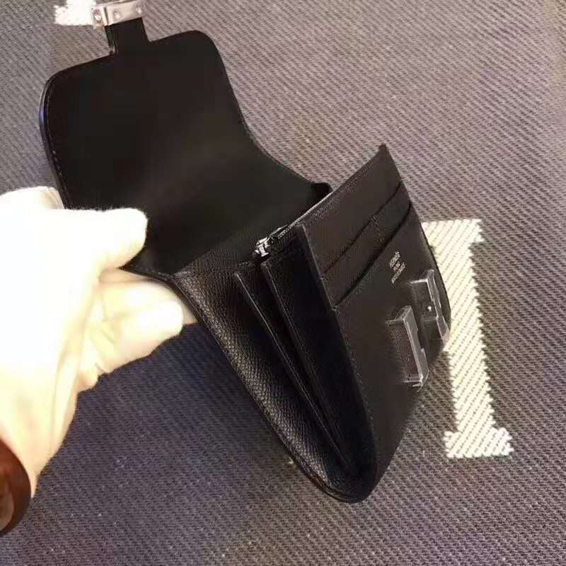 HERMES Constance 13 Black Epsom Shw