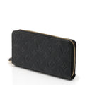 LOUIS VUITTON LV ZIPPY WALLET LONG PURSE BLACK MONOGRAM EMPREINTE LEATHER