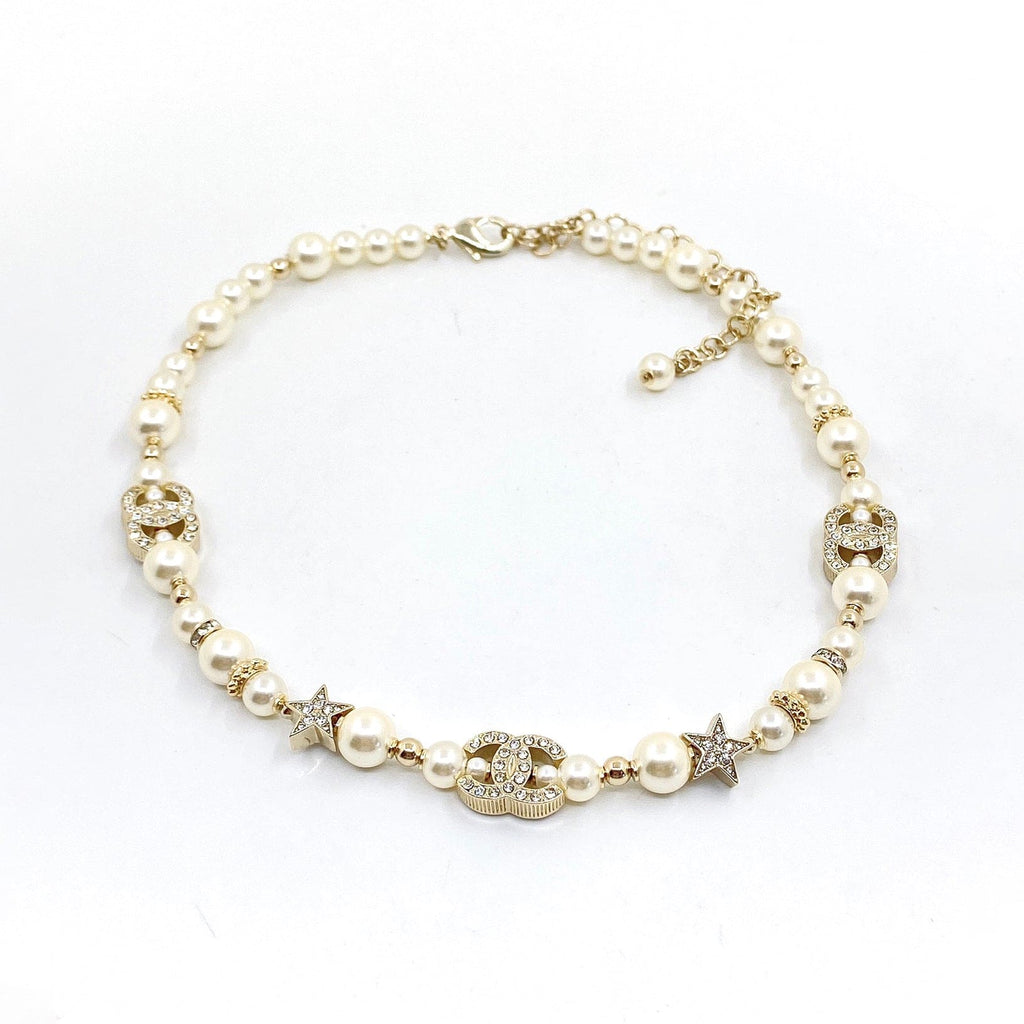 18K  Chanel Pearl Diamonds Necklace