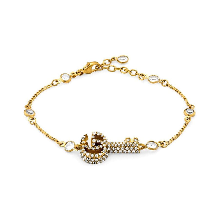 18K Double Gucci Crystal Key Bracelet