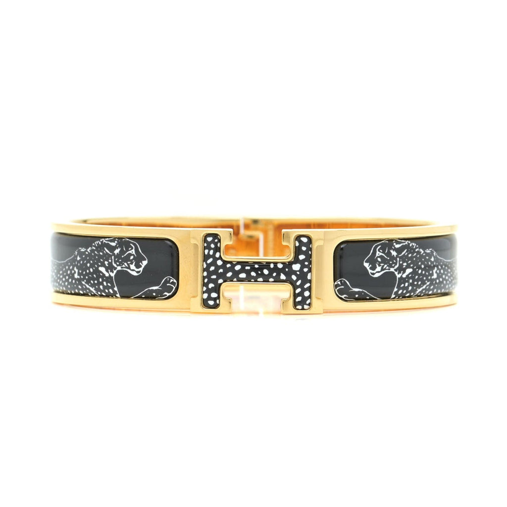 18K Guepards Clic Clac Hermes Bracelet