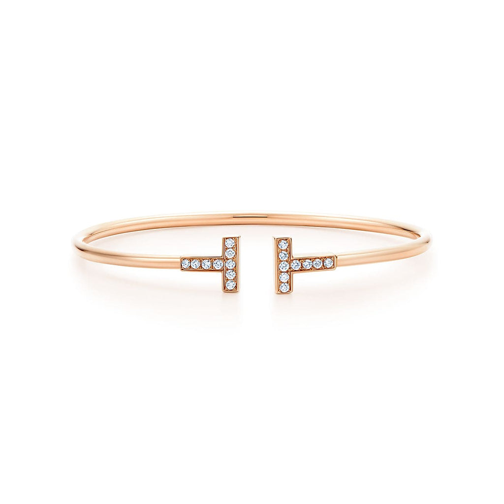18K Tiffany Diamond Wire Bracelet
