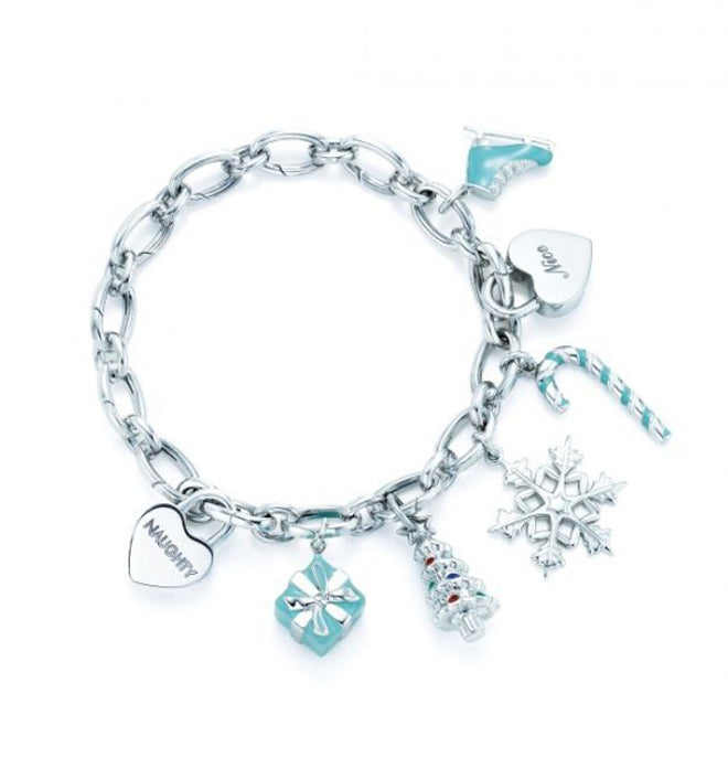 18K Tiffany Christmas Tag Bracelet