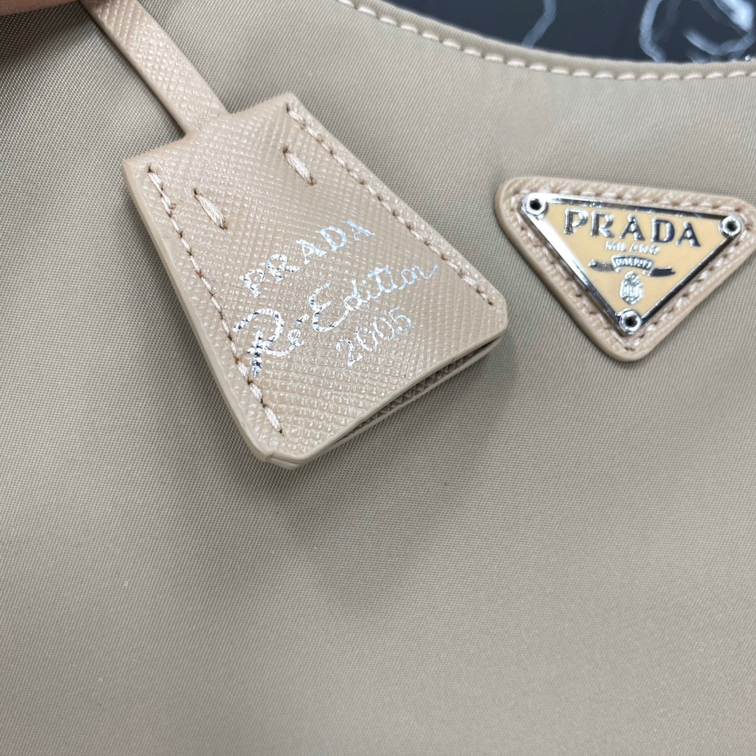 PRADA HOBO 22 BAG IN FLAX YELLOW RE-NYLON