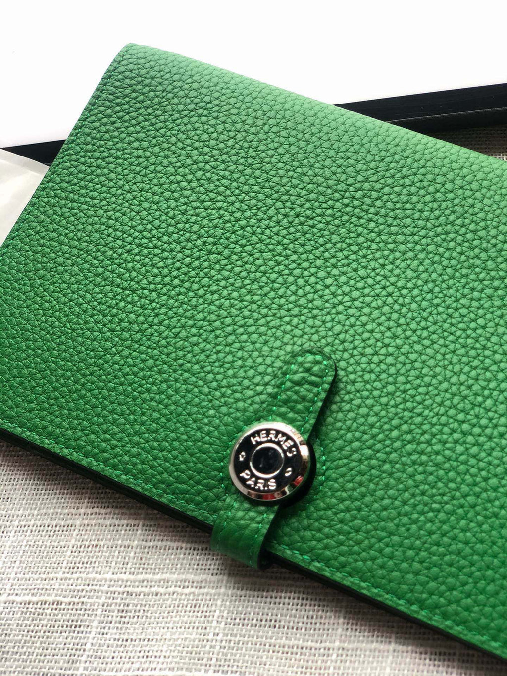 HERMES Dogon Wallet 20 Green Togo Shw