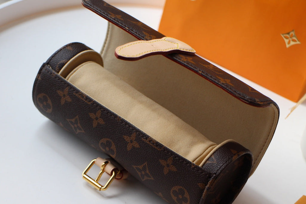 LOUIS VUITTON LV 25S ASTUCCIO PER 3 OROLOGI 20 IN BROWN MONOGRAM CALFSKIN
