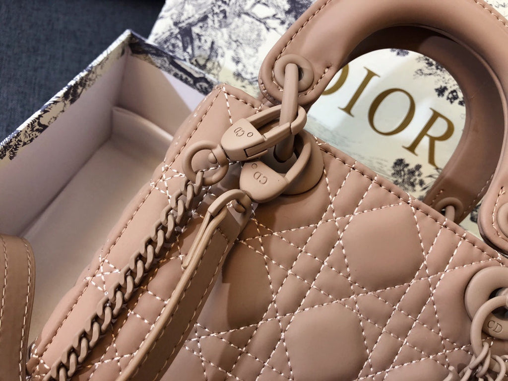 DIOR MINI LADY 17 BAG IN CAMEL BROWN CALFSKIN