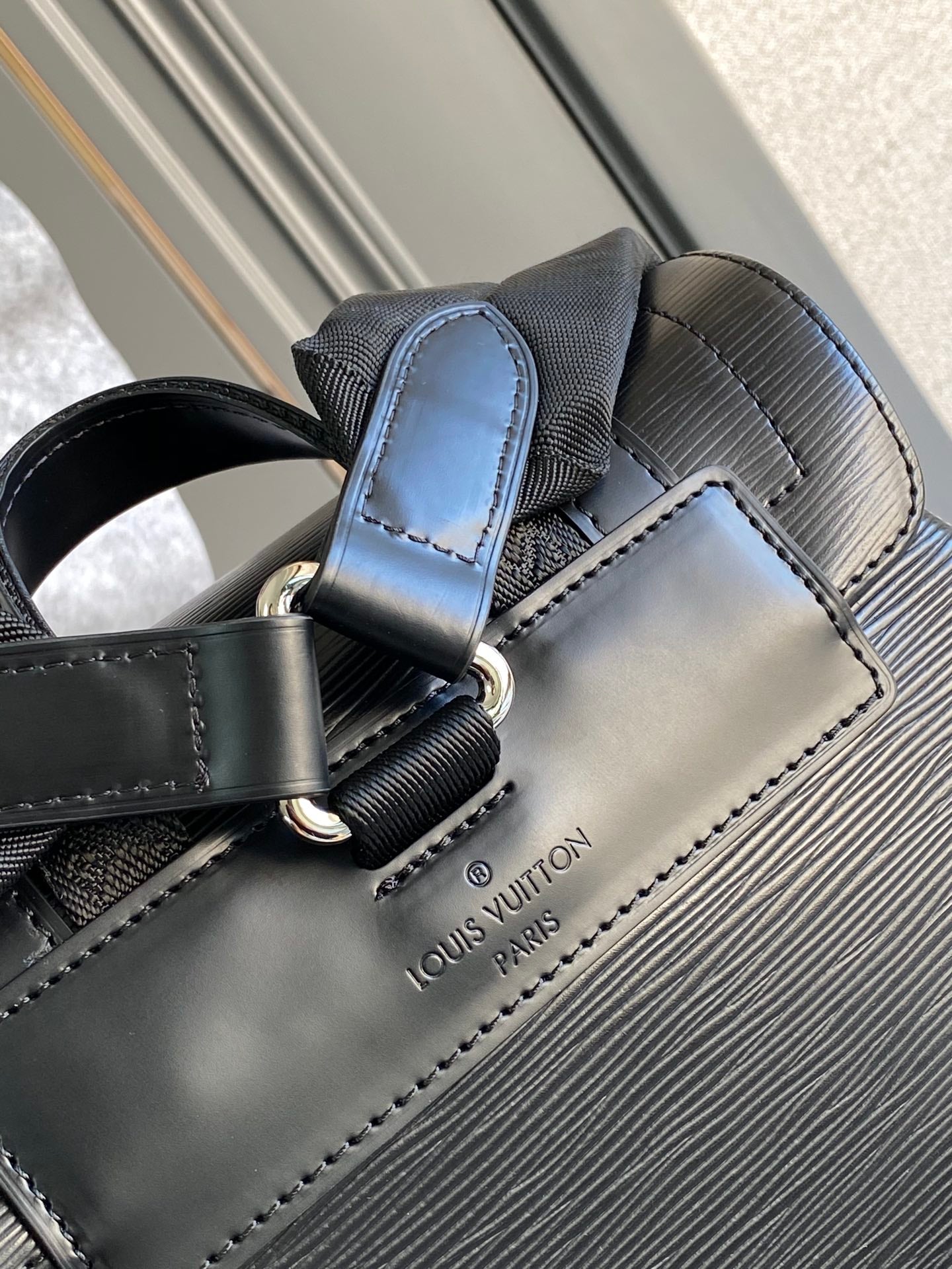 LOUIS VUITTON LV x SUPREME CHRISTOPHER SMALL BACKPACK 47 IN BLACK EPI CALFSKIN