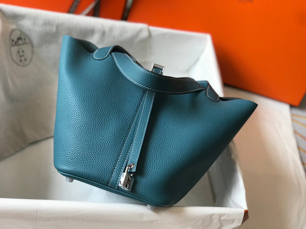 HERMES picotin lock teal togo ghw