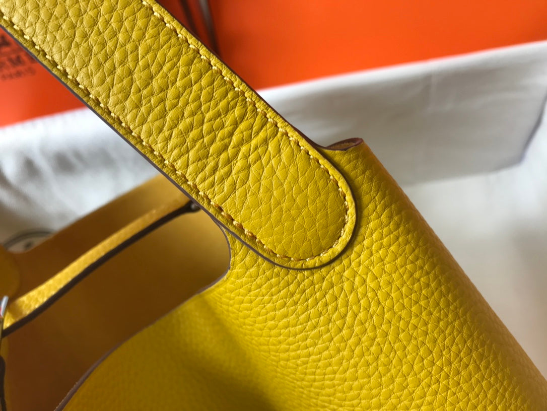 HERMES picotin lock 22 yellow togo shw