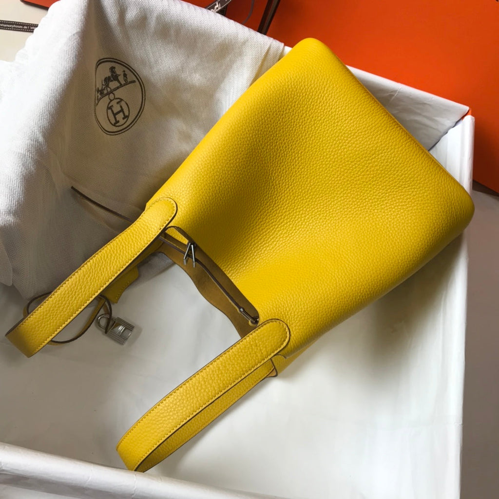 HERMES picotin lock 22 yellow togo shw