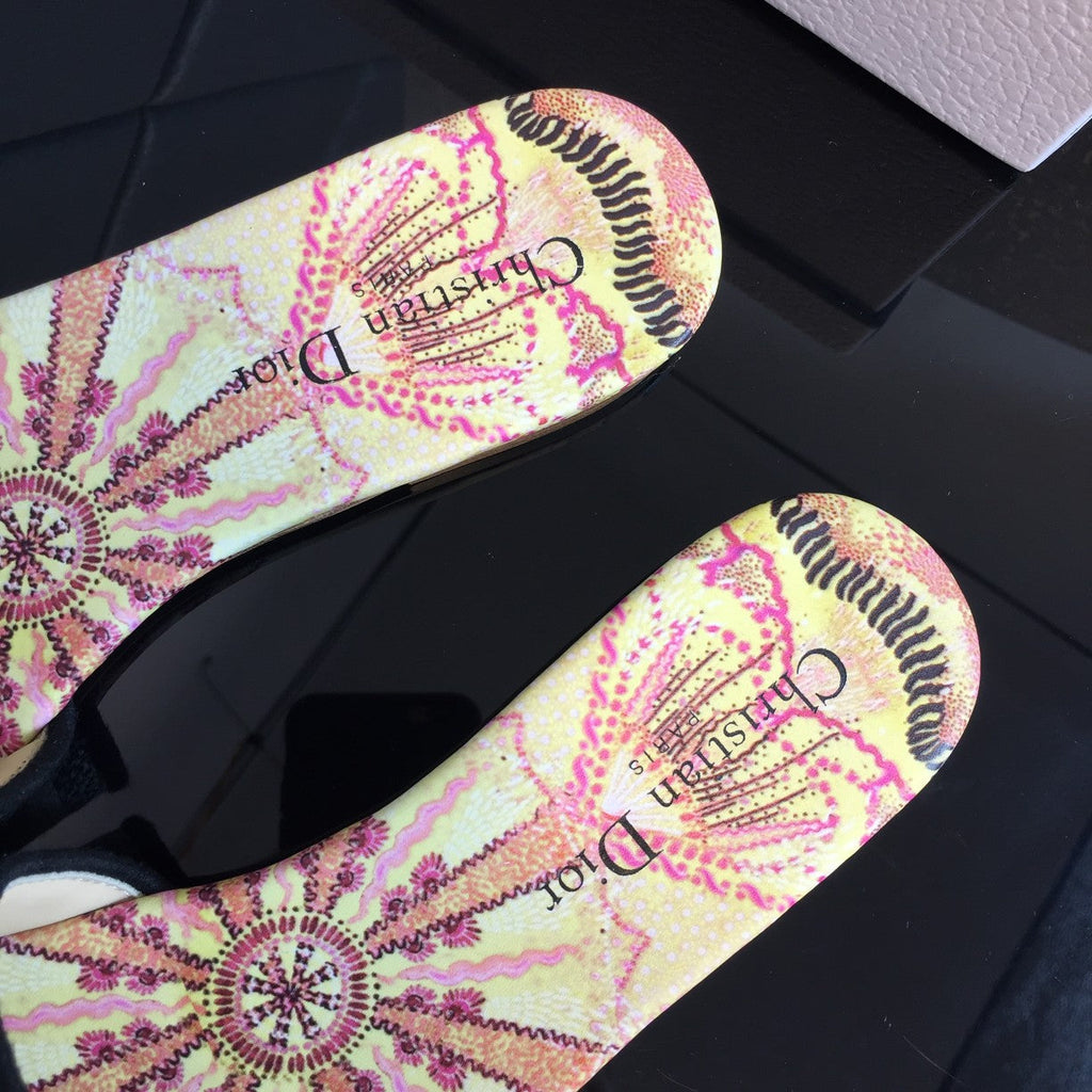 DIOR CD Mule Dway Slide 10mm Multi-motifs Style 50